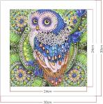 Crystal Rhinestone Diamond Painting Owl Painting Set Full Drill DIY 5D Diamond