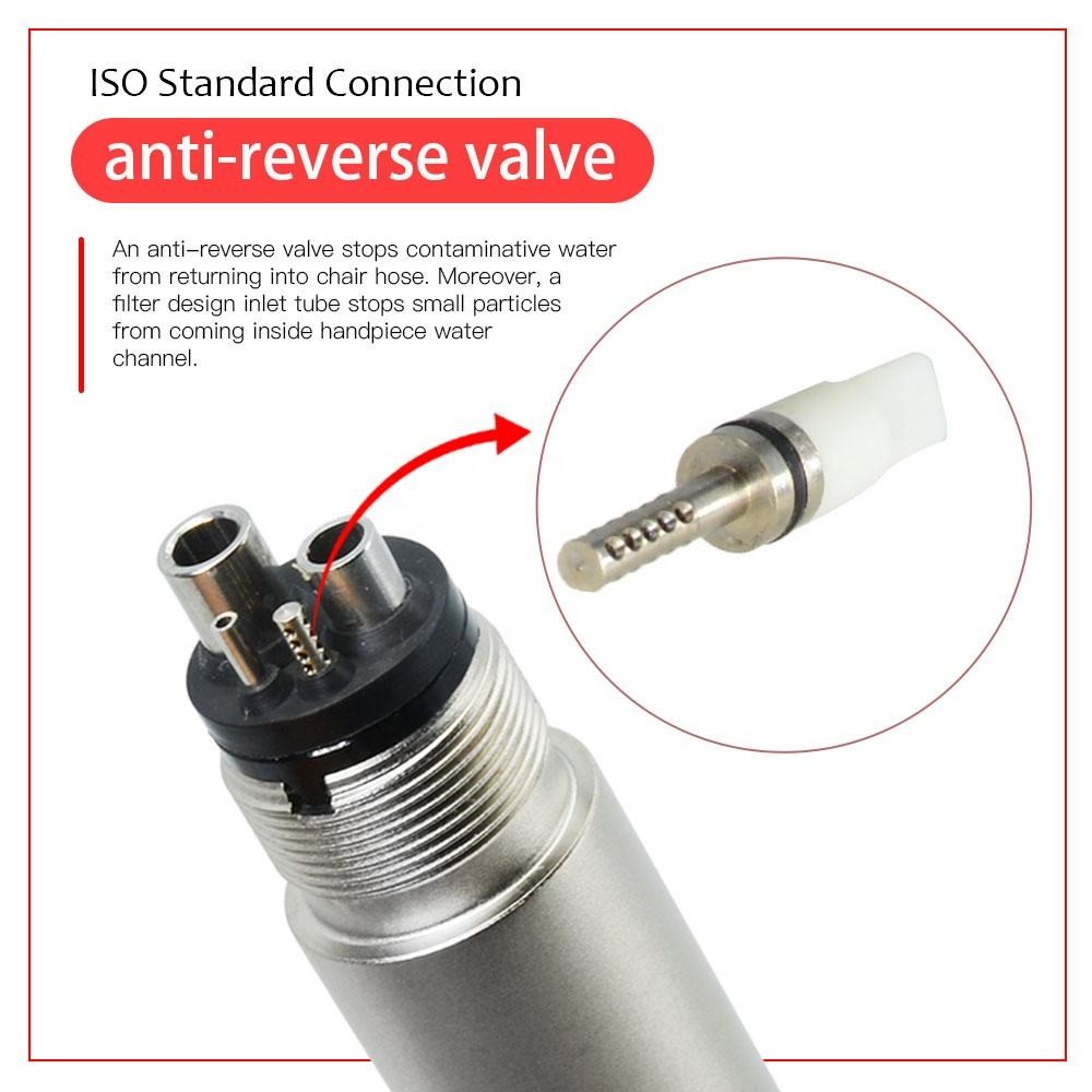 LED High Speed Hand Piece Quadruple Spray Air Turbine