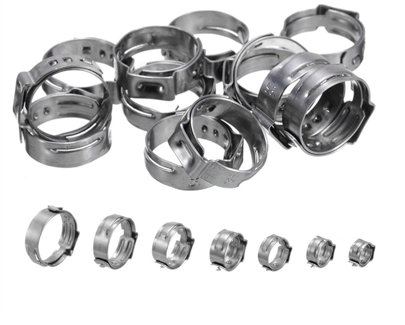 JIS Standard Industrial Single Ear Hose Clamp with Quick Adjustment and Metric Measurement System Made of Stainless Steel
