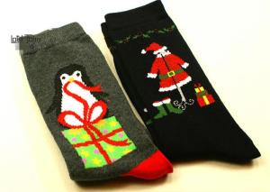 Wholesale Classic jacquard cartoon christmas patterned design OEM winter cotton socks for women from china suppliers
