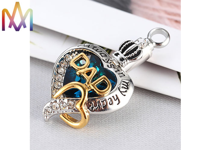 42 x 23 MM Cremation Jewelry Engraved Necklace Charms