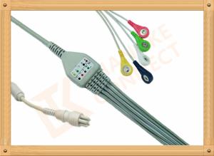 Wholesale Snap Colin BP88S 5 Lead Ecg Cable Insulated Type Ecg Lead Cable from china suppliers