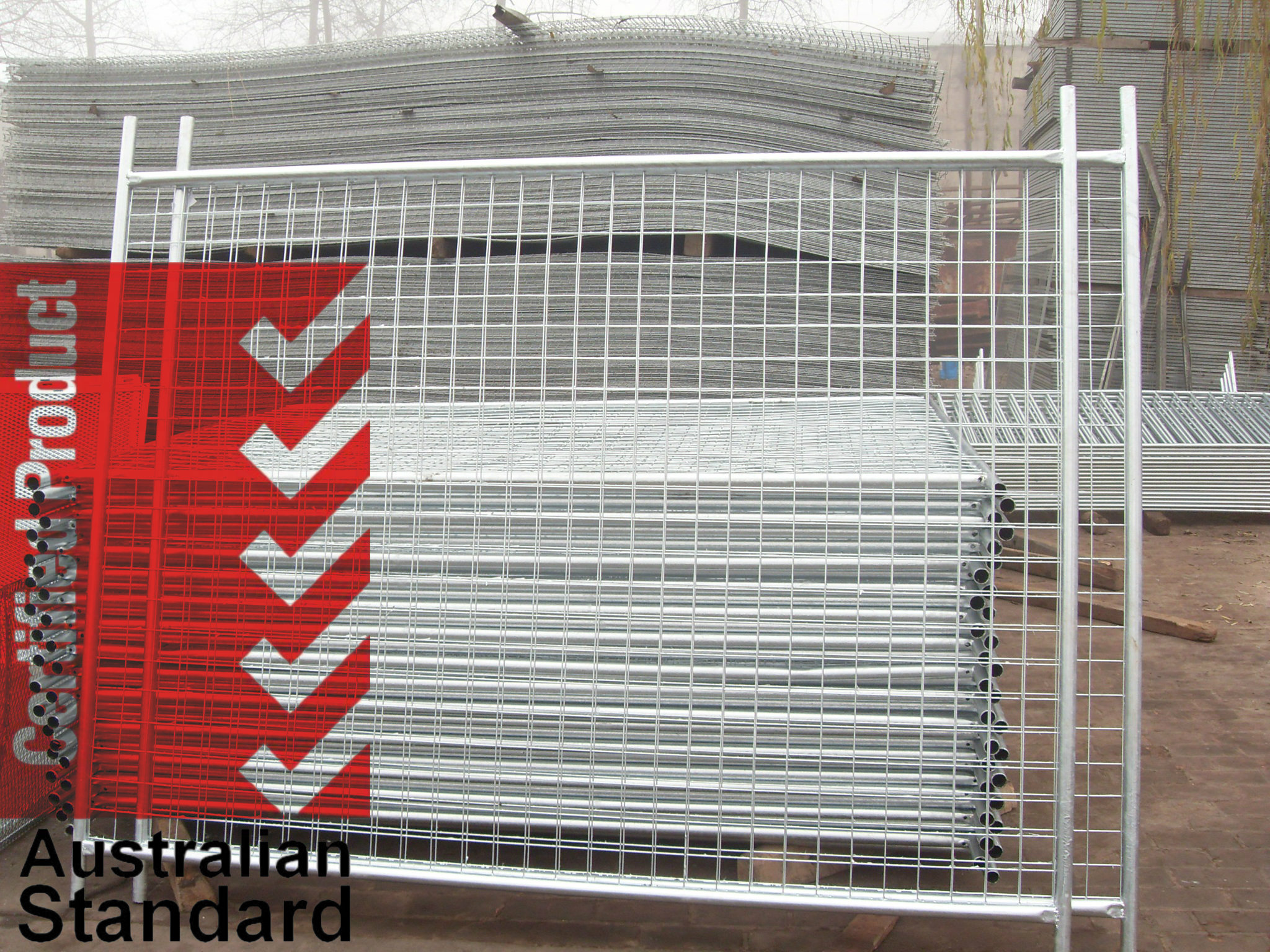 Q235 Steel Temp Fence Panels Galvanized Chain Link Panels For Sporting Events