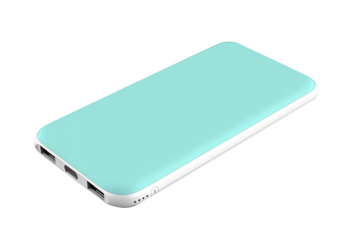Polymer Plastic Power Bank 10000 Milliampere Battery Capacity With Double Usb Ports