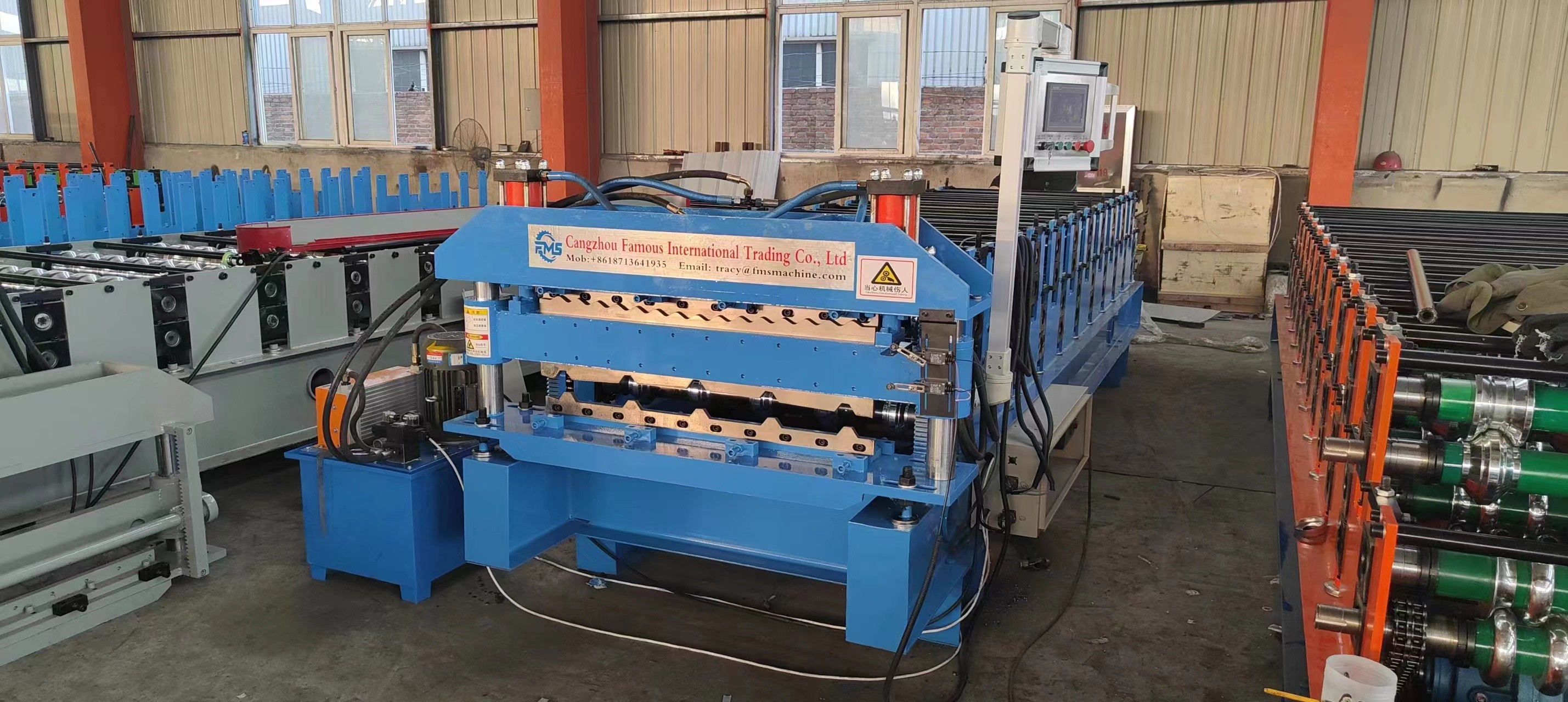 Aluminum Roof Sheet Double Layer Roof Panel Roll Forming Machine PLC Control