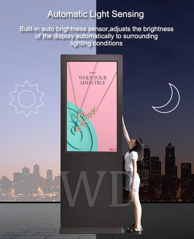 LCD 43 INCH Outdoor Signage With Auto Brightness Control