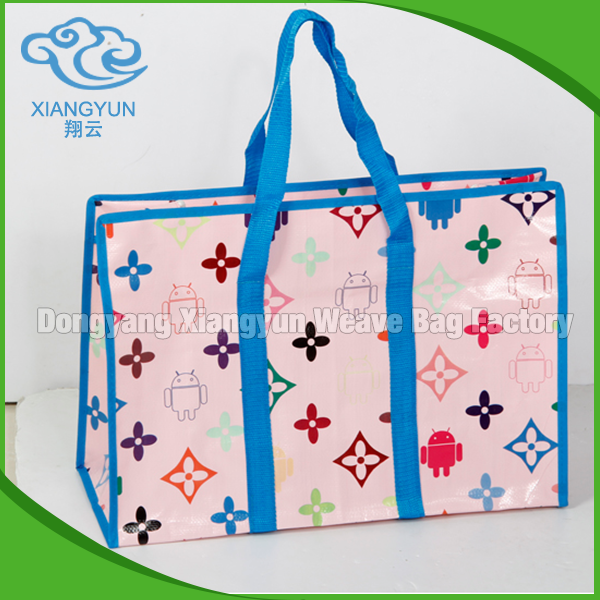 PP Material Structure Zip Shopping Bags With Customized Size Printing Design
