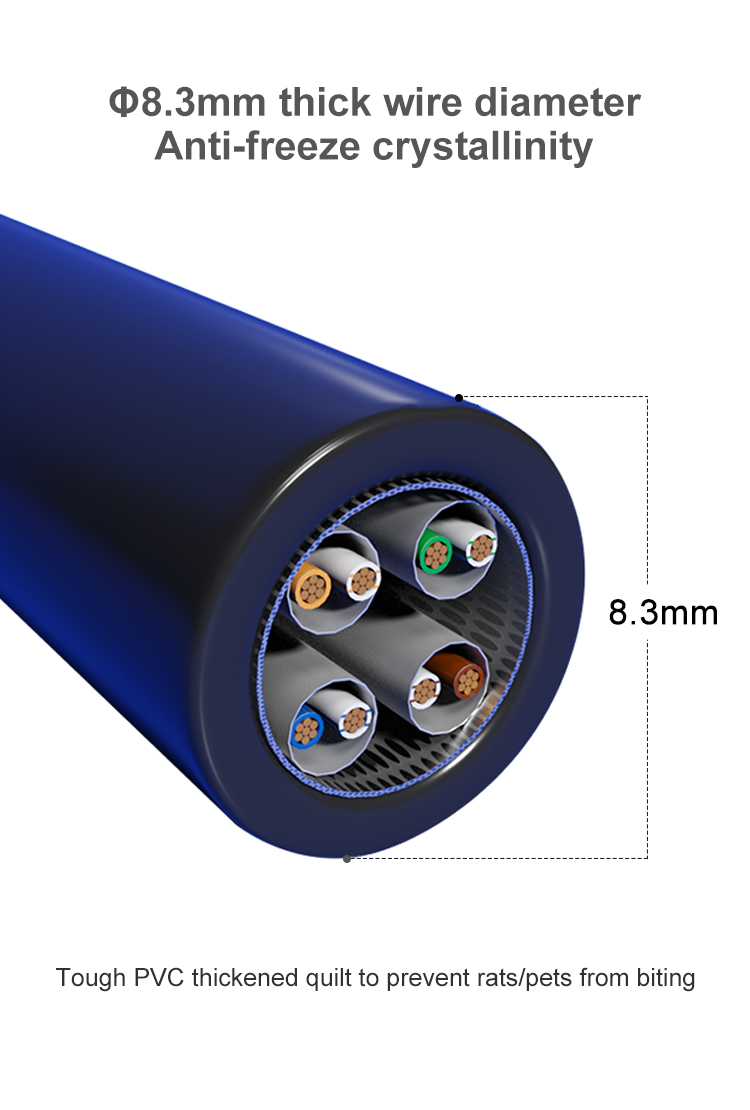 Rj45 Plug Network Lan Cable 1000ft Cat8 FTP UTP SFTP Patch Cord Ethernet Cable
