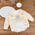 wholesale baby romper rainbow printing clothes set clothing boy and girl romper