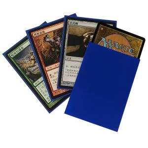 Wholesale 66x91mm Game Card Sleeves Orange Texture Solid Blue Playing Card Sleeves from china suppliers