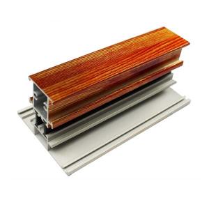 Wholesale T Shape Wood Finish Aluminium Profiles Length Customized For Glass Doors from china suppliers