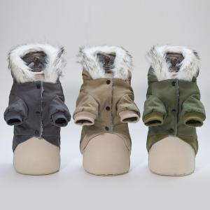 Wholesale Solid Color Luxury Puppy Winter Clothes S-XXL Cat Dog Winter Coat With Hood from china suppliers