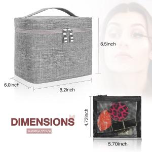 Wholesale Waterproof and shockproof Makeup Bag Travel Makeup Bag Storage Bag with Mesh Bag Brush Holder Makeup Bag Women's from china suppliers