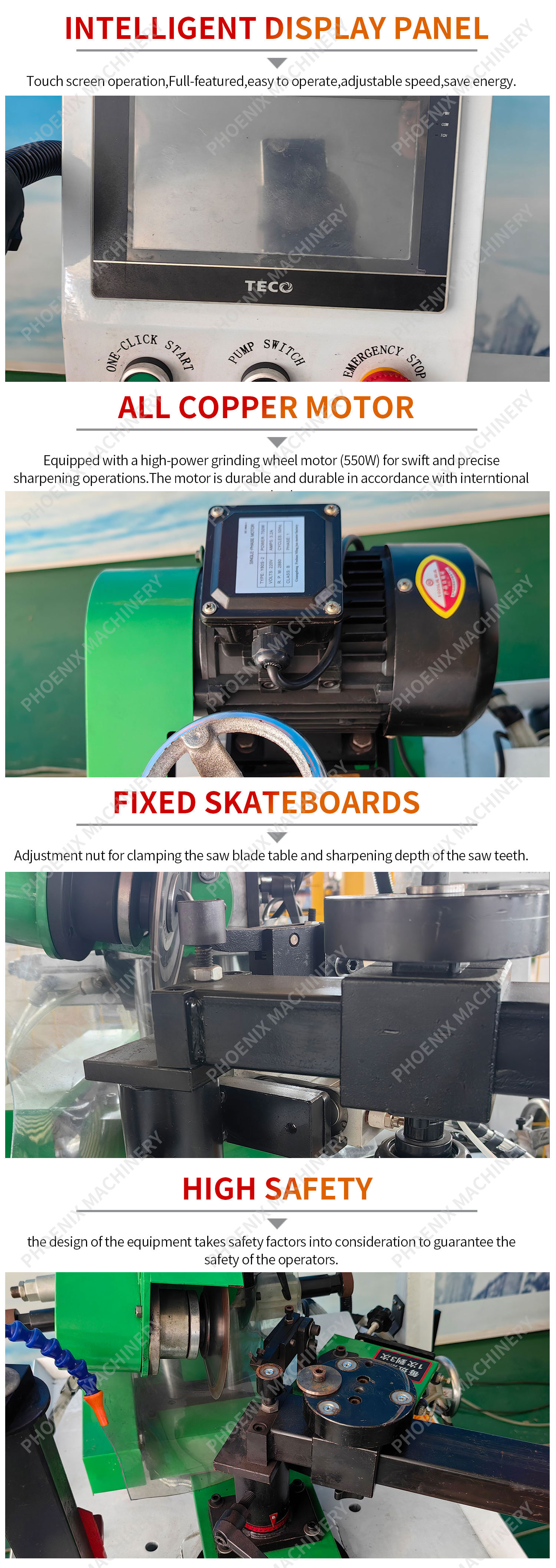 Precision 6000 r/min CNC Circular Saw Blade Sharpening Machine with 5-45mm Tooth Pitch