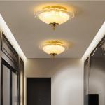 Bedroom Glass Gold Iron Art + Art Glass Led surface mount Ceiling Light