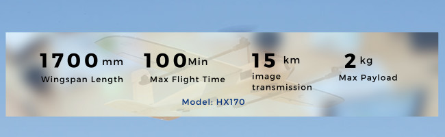 VTOL Industrial Drone 2KG Payload 4000M 90 Min Flight For Security Power Inspection