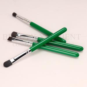 Wholesale Green 4pcs Eyeshadow Makeup Brush Set 9.6cm Shinny Silver Ferrule from china suppliers