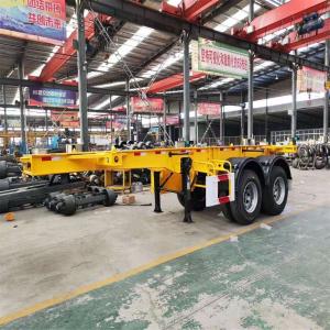 Wholesale 12 Tire Heavy Mechanical Suspension Container Transport Semi-Trailer Skeleton Chassis from china suppliers