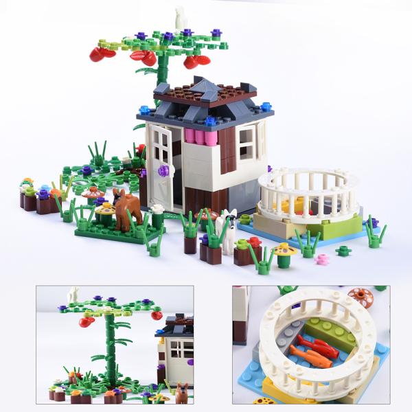 161pcs city accessories construction house building block compatible with