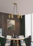 Minimalist Chandeliers Gold LED Black Ring Living Room Dining Lighting circular
