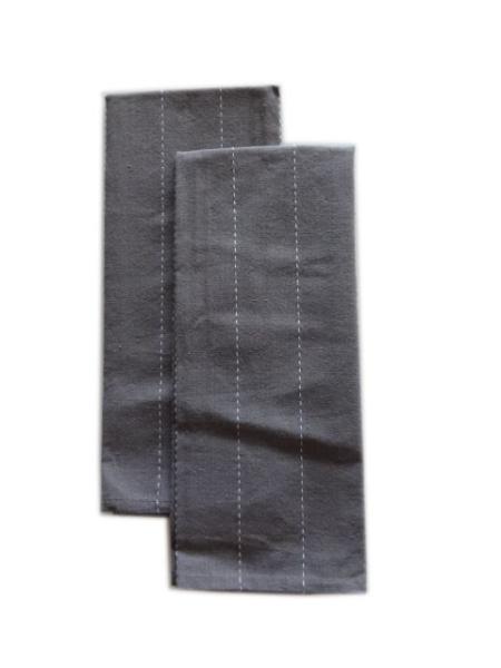 Yarn Dyed Cotton Kitchen Towel Tea Towel Cups Cushion Towel ,Gray with White