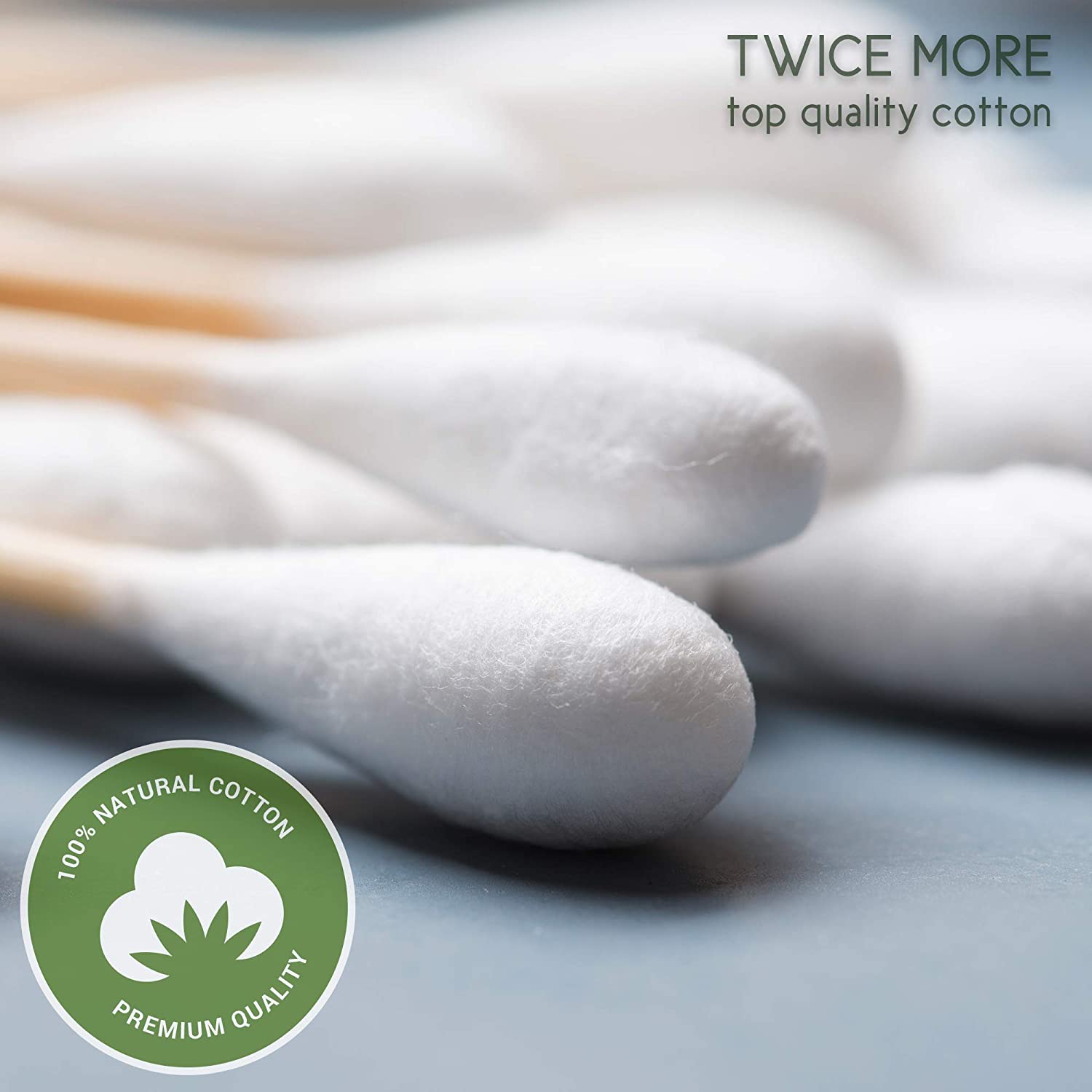 2.5mmx150mm Double-Headed Disposable Cotton Swabs Makeup Ear-Clean Dacron Tipped Swab