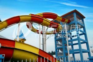 Wholesale Platform Height 13m Fiberglass Water Slide 2 Person for Outdoor / Indoor Water Park from china suppliers