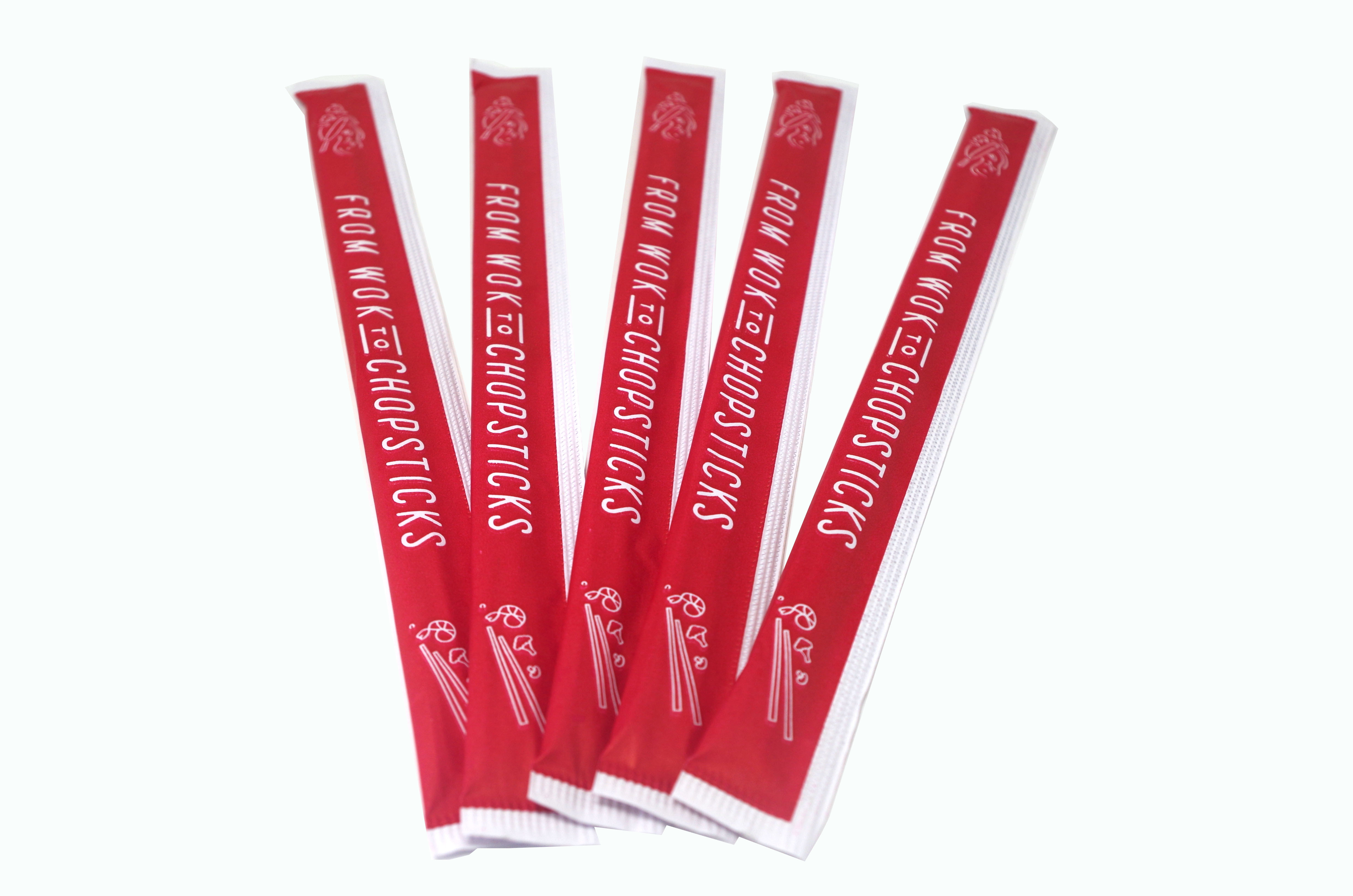 Full Paper Wrapped Premium Disposable Bamboo Chopsticks Sleeved Seperated