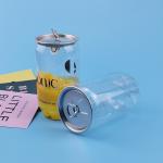 Clear Transparent 0.35L PET Alu Lid Plastic Beer Can