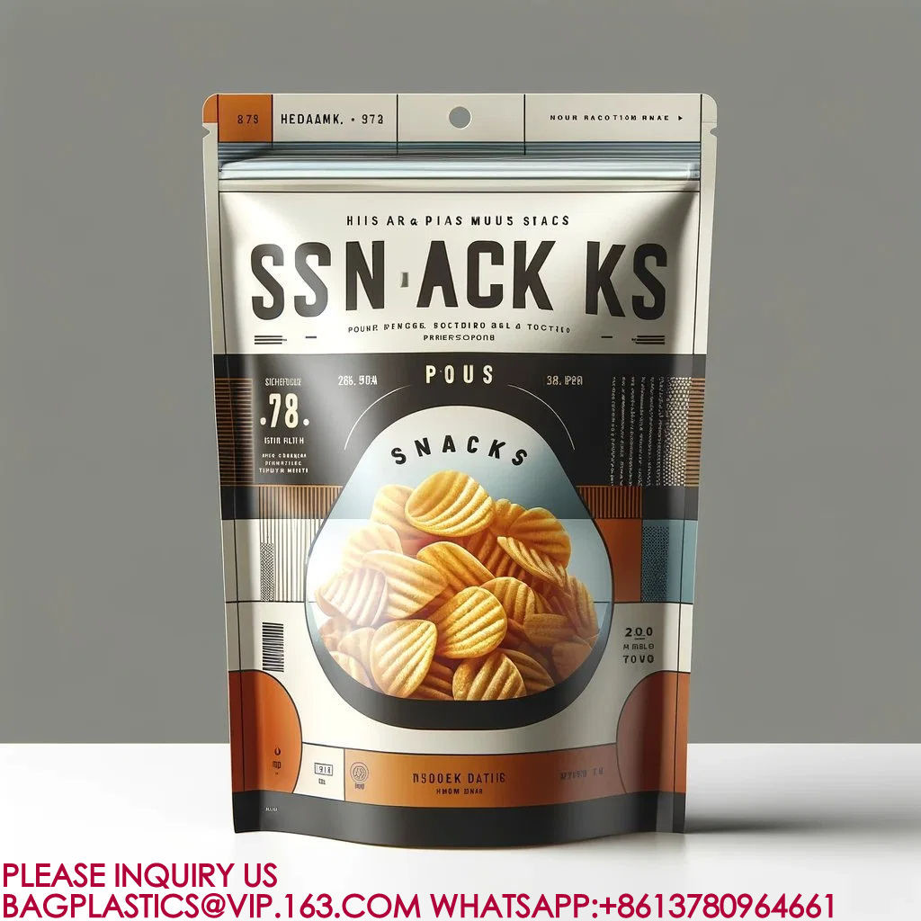 Pouch Pla Packaging Food Biscuits Snacks Mylar Packaging Bag Sealed Aluminum Foil Bag