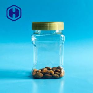 Wholesale 450ml 15oz Leak Proof Plastic Jar Wide Mouth Square Clear Plastic Grip Jars from china suppliers