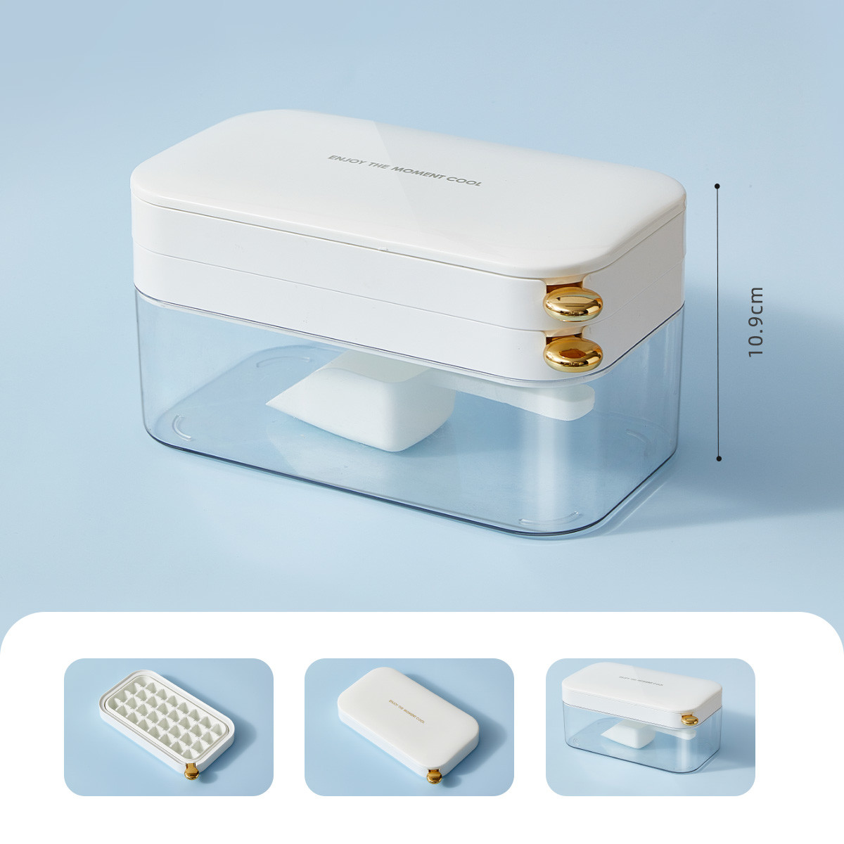 One Button Release Flip Whisky Ice Cube Tray New Patented Design