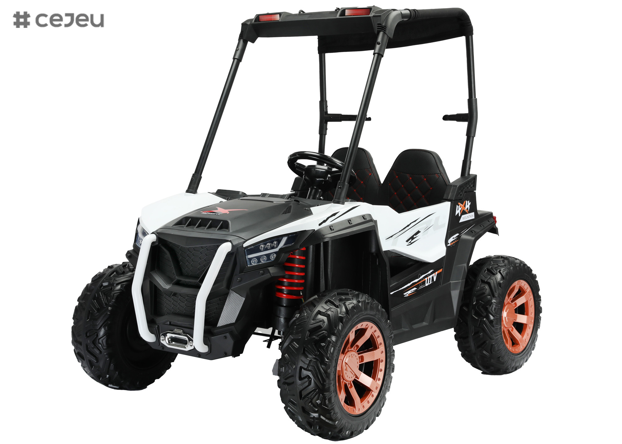 Powered Ride-On UTV with Ceiling,Kids Ride on Truck, Children Electric Ride on Car Parent Remote Control