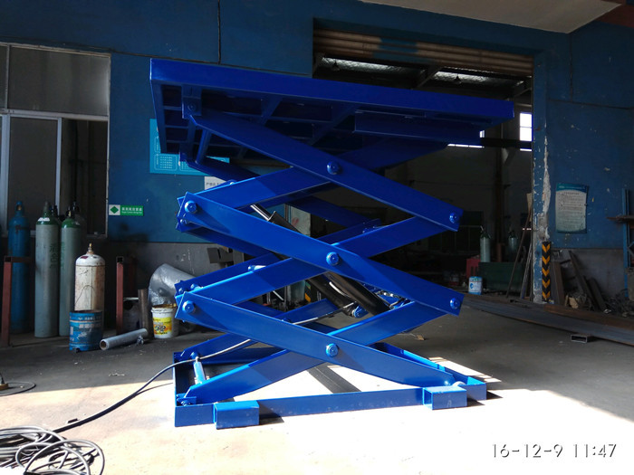 2T Hydraulic Scissor Mezzanine Goods Lift Reinforced Anti Skid