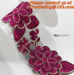 Diy sewing accessories handmade embroidered peony Flower Patch 3D flower motif