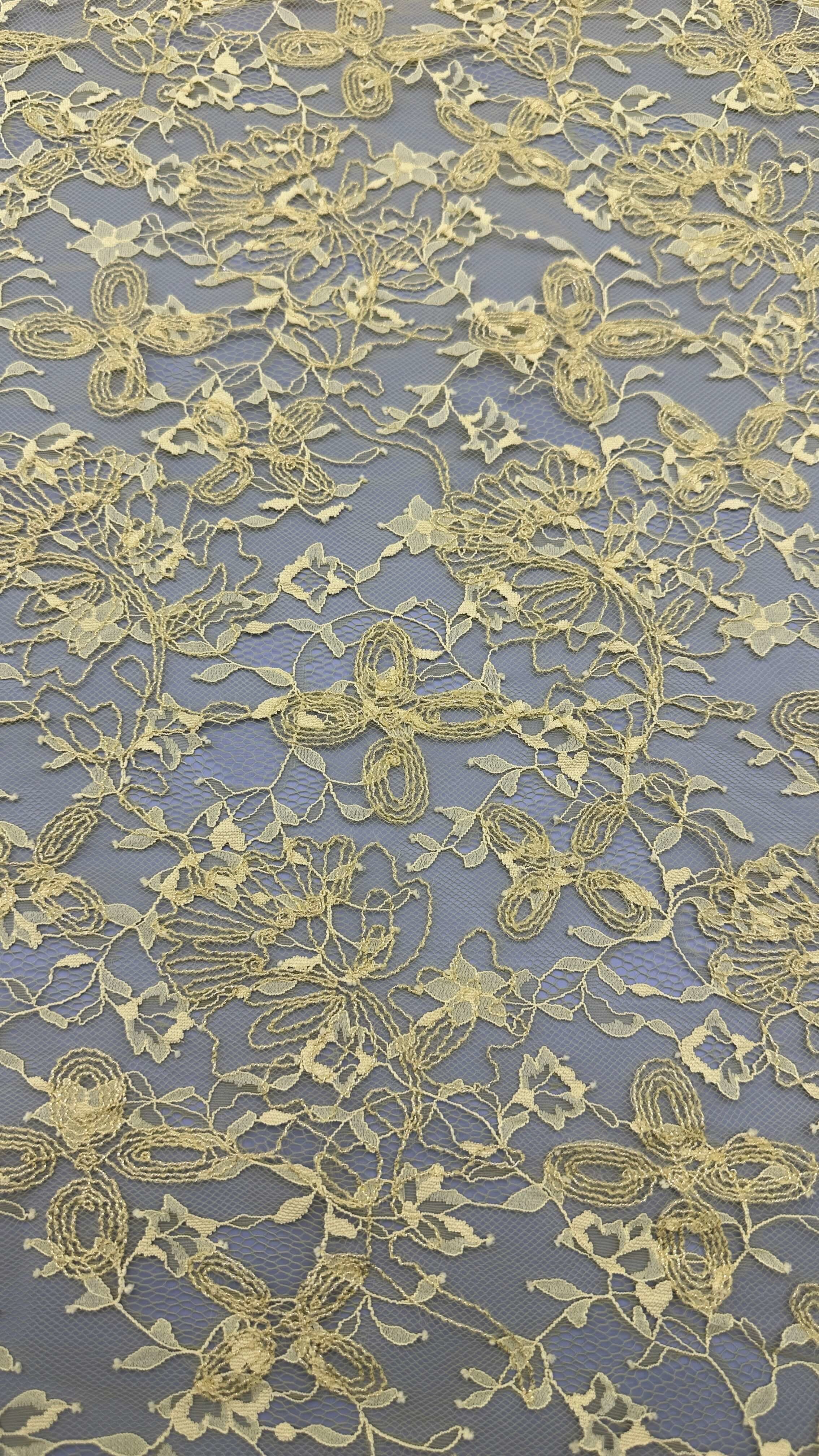 Yellow Durable and Elegant Embroidery Luxary Flower Embroidery Fabric Lace Fabric Wedding Birthday Occasions