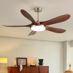 Best Seller 56-Inch Modern Ceiling Fan with 5 ABS Blades and Iron Lamp Body DC