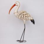 Iron Long Legs Crane Nature Weatherproof Metal Animal Garden Ornament Durable
