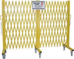 Wholesale Warehouse Heavy Duty Steel Portable Folding Security Gates With Warning Label from china suppliers
