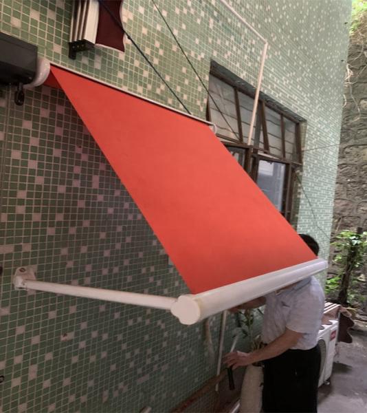 Outdoor Aluminium Retractable Window Awnings Heavy Duty Drop Arm Folding Window Awnings