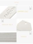 Matt Cardboard Paper Hang Tags Garment Accessories Embossed For Clothing Own