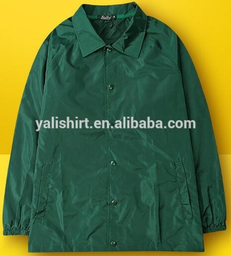 China Shenzhen factory custom wholesale multiple colors mens blank nylon coaches jacket