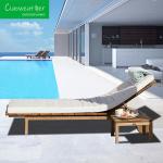 Modern Design Outdoor Furniture Garden Swimming Hotel Bed with Luxury Wood