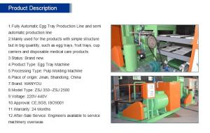 Wholesale Waste Paper Egg Tray Manufacturing Machine / Pulp Molding Machine Customized Color from china suppliers