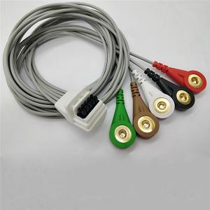 Wholesale Compatible 10 Pin Holter ECG Cable Snap Trunk 5mm Lead 2mm Mortara H3 from china suppliers