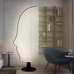 Postmodern Floor Lamp Human Face LED Floor Lamp Hotel Livingroom Bedroom