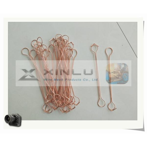 Copper Coated Twins Wire Double Loop Tie Wire 1.2mm Galvanized 4 Inch Length