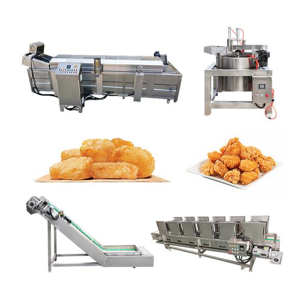 Stainless Steel 304 Made Snack Frying Production Line for Mixed Snacks