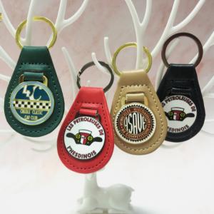 Wholesale Wholesale Promotional Gifts Custom Company Engraved Logo Personalized Key Ring Chain Designers Metal Pu Custom Leather Keychain from china suppliers