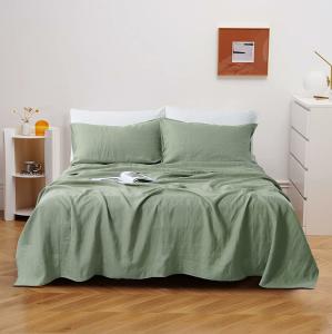 Wholesale Deep Pocket 1.5-2 Kg Luxury Stonewashed French Linen Bed Sheets 3 Pieces Style Luxury from china suppliers